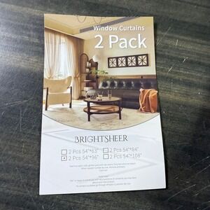 BRIGHTSHEER Window Curtains 2 Pack Beige Linen Blend Grommet Top Light Filtering